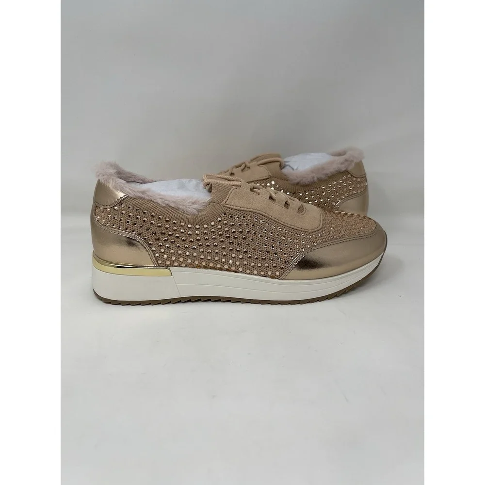 Kenneth Cole Reaction Women's Size 8 Cari Cozy Metallic Rose Sneakers NWT